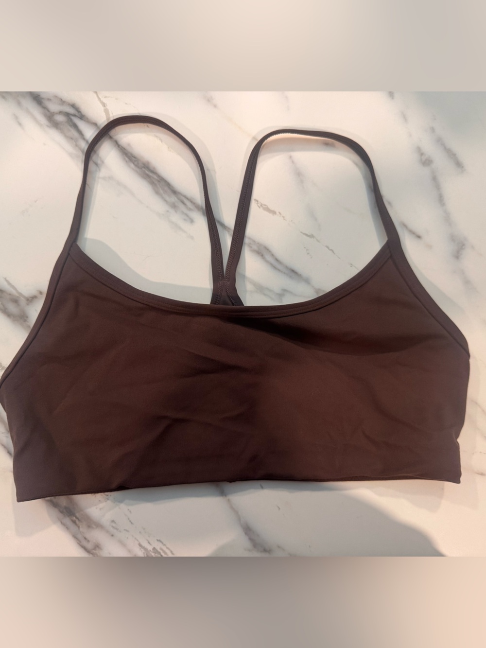 Lot of 2 Vuori  Double-Strap Sports Bralettes : brown and black